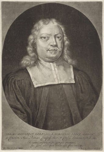 Portret van de theoloog Samuel Benedikt Carpzov by Pieter Schenk (I)