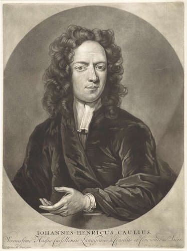 Portret van de predikant Johann Heinrich Caulius by Pieter Schenk (I)