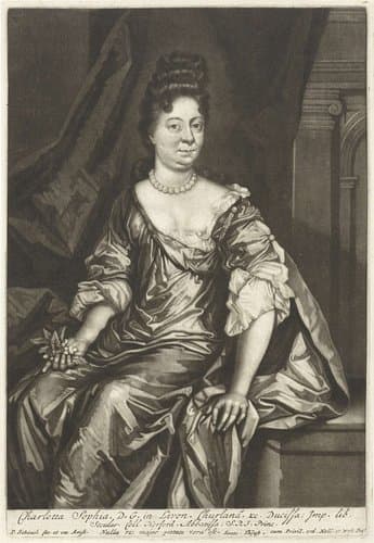 Portret van Charlotta Sophia, prinses van Kurland by Pieter Schenk (I)