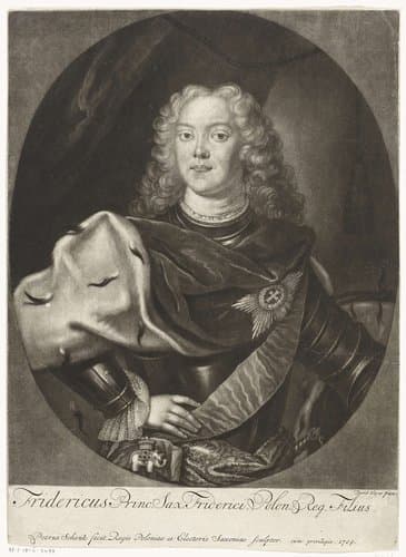 Portret van Augustus II, koning van Polen by Pieter Schenk (I)