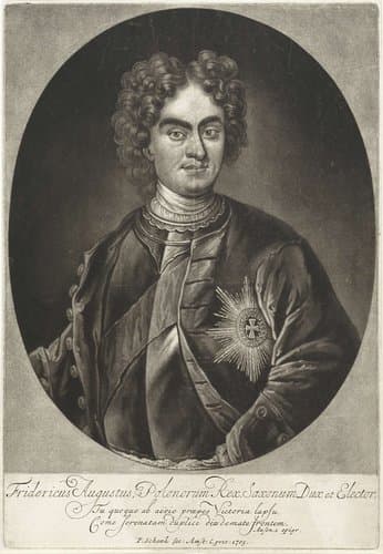Portret van Augustus II, koning van Polen by Pieter Schenk (I)
