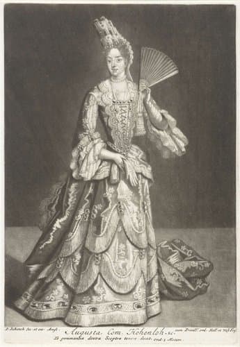 Portret van Anna Augusta gravin van Hohenlohe by Pieter Schenk (I)