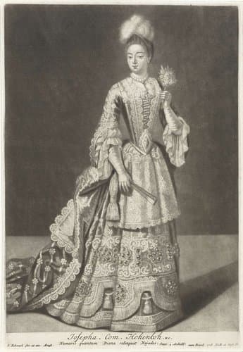 Portret van Anna Josepha gravin van Hohenlohe by Pieter Schenk (I)