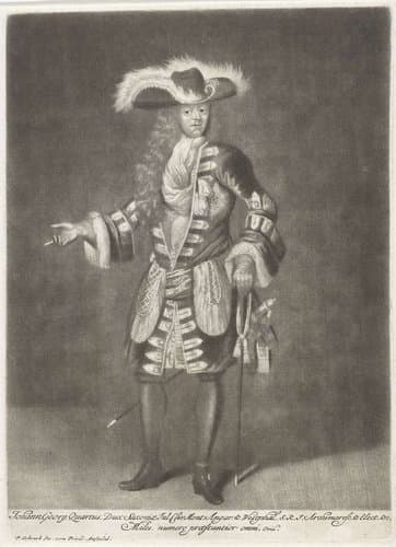 Portret van Johan Georg IV van Saksen by Pieter Schenk (I)