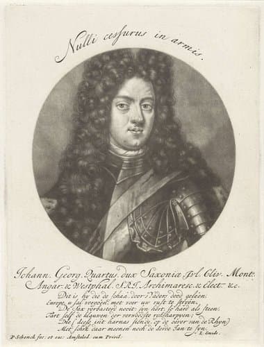 Portret van Johan Georg IV van Saksen by Pieter Schenk (I)