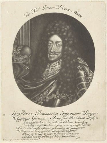 Portret van keizer Leopold I by Pieter Schenk (I)