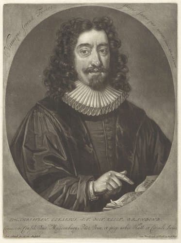 Portret van Johann Christian Olearius by Pieter Schenk (I)