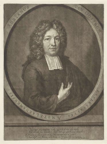 Portret van de predikant Adriaan van Oostrum by anonymous