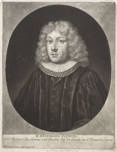 Portret van de predikant Heinrich Pipping by Pieter Schenk (I)