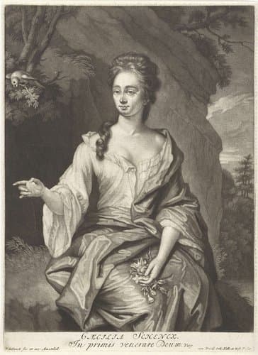 Portret van Cecilia Schenk by Pieter Schenk (I)