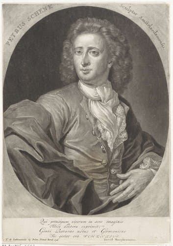 Zelfportret van de prentmaker en uitgever Pieter Schenk by Pieter Schenk (I)