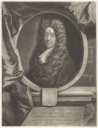 Portret van Johann Christian Schumann by Pieter Schenk (I)