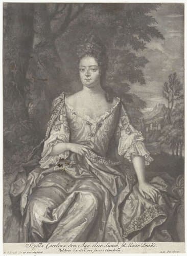 Portret van Sophia Charlotte, koningin van Pruisen by Pieter Schenk (I)