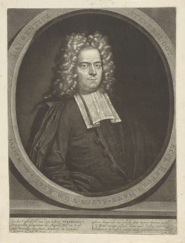 Portret van de dichter en predikant Laurens Steversloot by Pieter Schenk (I)