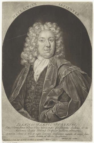 Portret van Johann Samuel Stryk by Pieter Schenk (I)