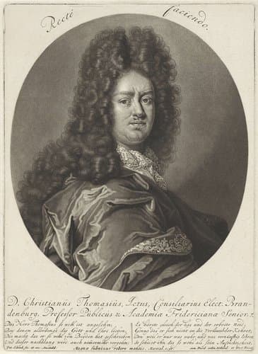 Portret van de Duitse professor Christian Thomas by Pieter Schenk (I)