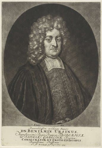 Portret van de theoloog Benjamin Ursinus by Pieter Schenk (I)