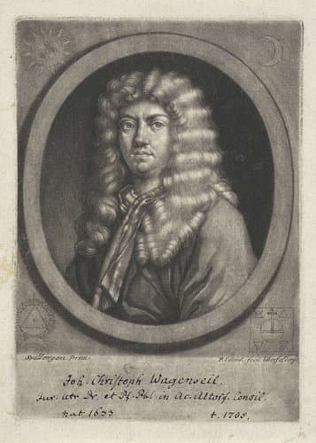 Portret van Johann Christoph Wagenseil by Pieter Schenk (I)
