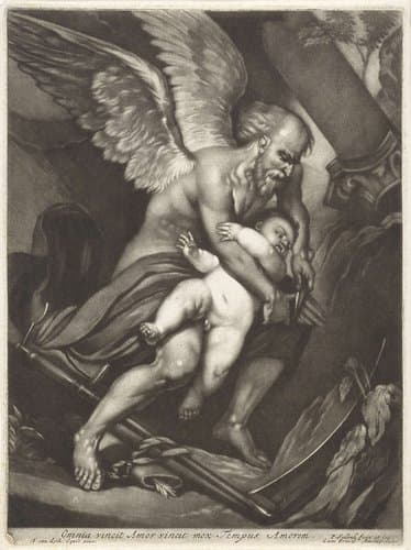 Omnia vincit Amor vincit mox Tempus Amorem by Pieter Schenk (I)