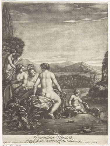 Badende nimfen by Pieter Schenk (I)