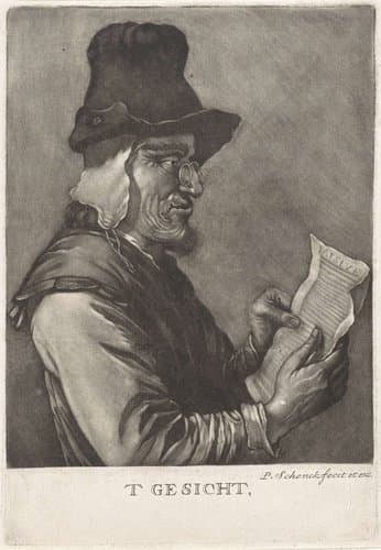 Lezende man (het Gezicht) by Pieter Schenk (I)