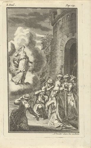 Justitia verschijnt aan de keizerin by Adolf van der Laan