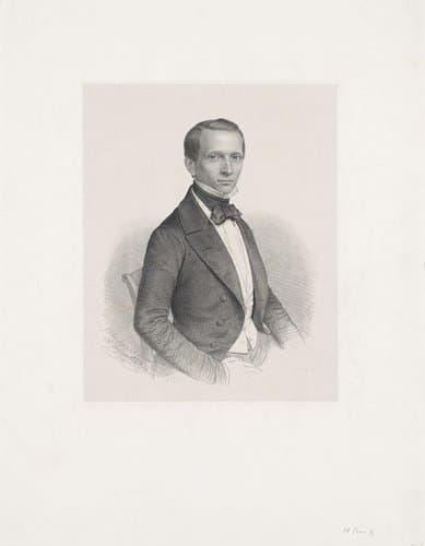 Portret van een onbekende man by Johann Peter Berghaus