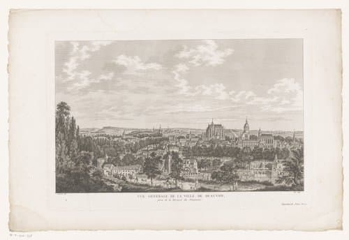 Gezicht op Beauvais by François Denis Née
