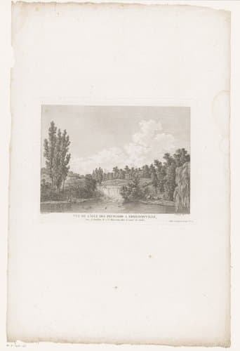 Vue de l'Isle des peupliers a Ermenonville by François Denis Née