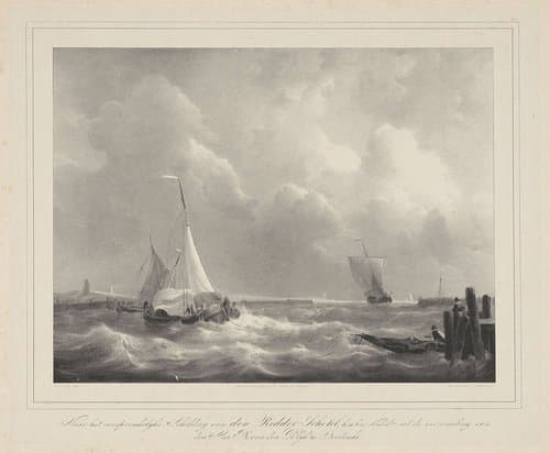 Zeilschepen in een haven