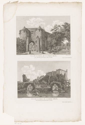 Vue de la ville de la Ferté Milon by François Denis Née