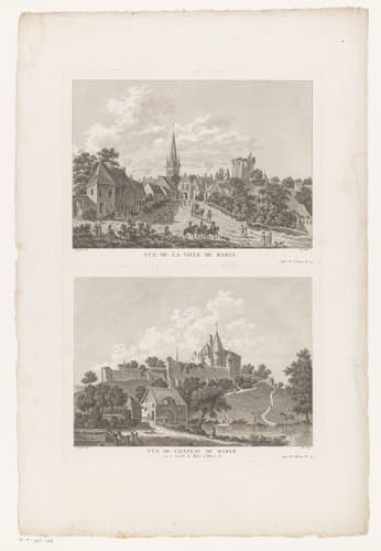Vue du Chateau de Marle by François Denis Née