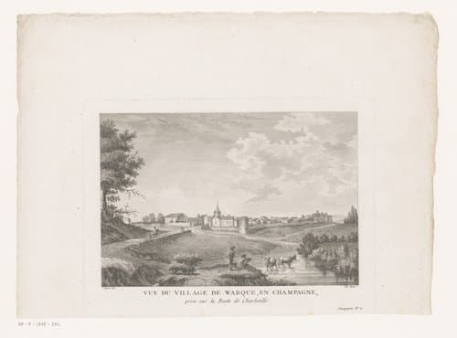 Gezicht op Warque te Champagne by François Denis Née