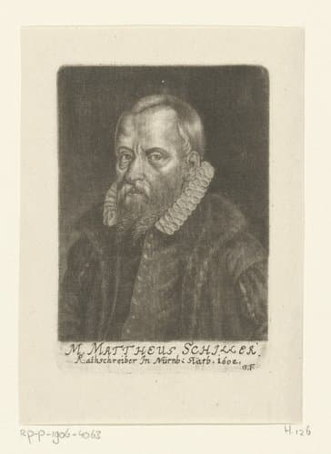 Portret van Matthäus Schiller by Georg Fennitzer