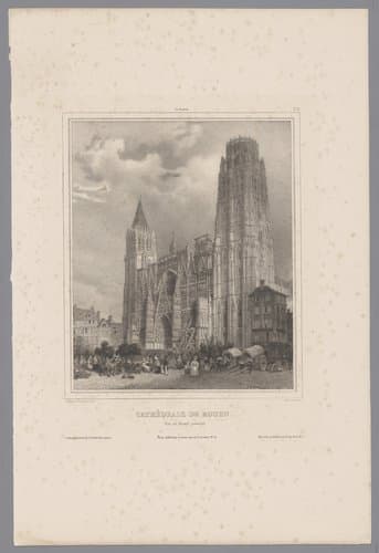 Cathédrale de Rouen. Vue du Portail principal by Isodore-Laurent Deroy