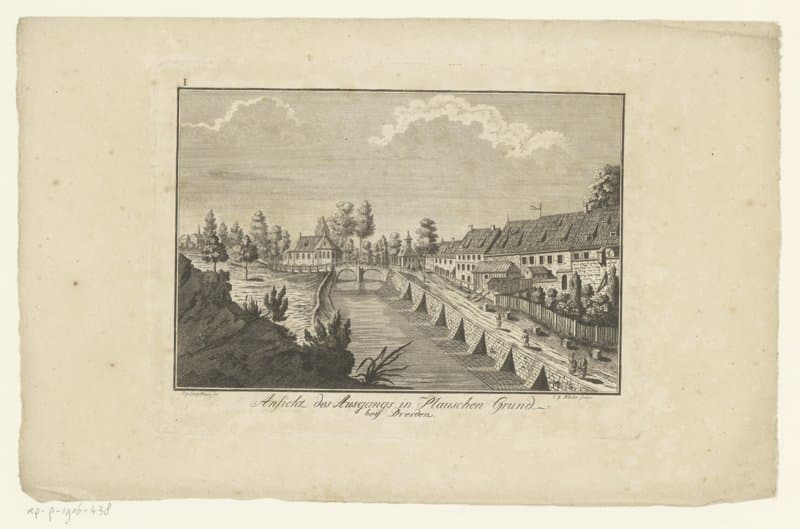 Ansicht des Ausgangs in Plauschen Grund beij Dresden by Carl Gottfried Nestler
