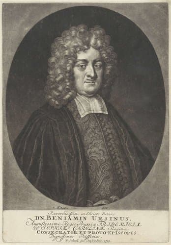 Portret van de theoloog Benjamin Ursinus by Pieter Schenk (I)