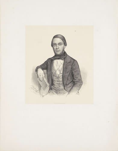 Portret van een man, mogelijk C.P. Burger by Johann Peter Berghaus