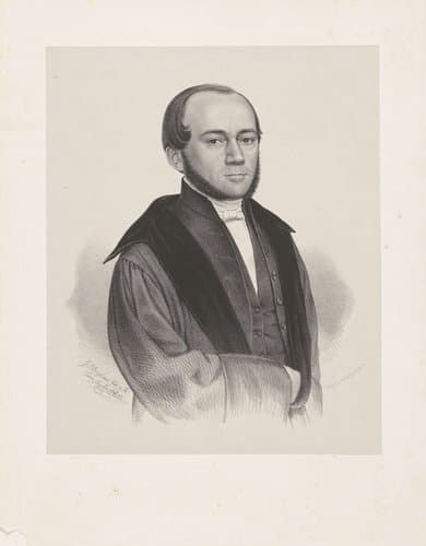 Portret van Pieter Leonard Rijke by Johann Peter Berghaus