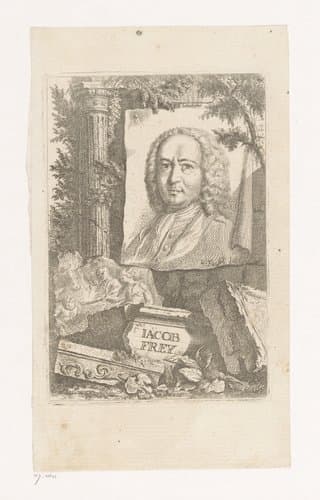 Portret van Jacob Frey by Rudolf Füssli (der Jüngste)