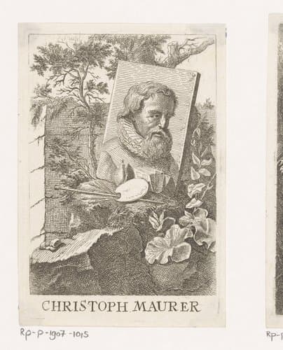 Portret van Christoph Maurer by Rudolf Füssli (der Jüngste)