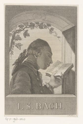 Portret van Johann Sebastian Bach by C.W. Griessmann
