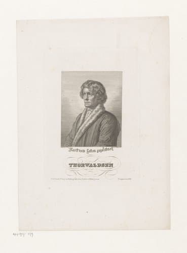 Portret van Bertel Thorvaldsen by G. Metzeroth
