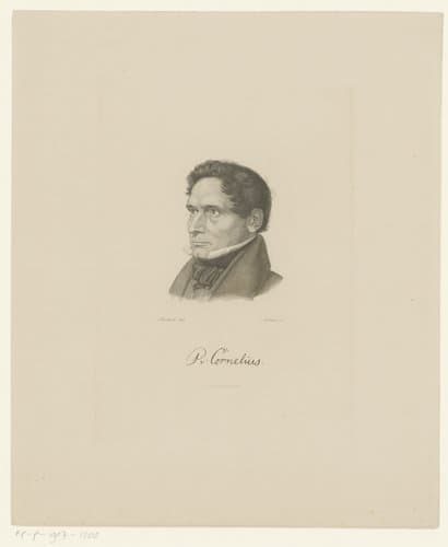 Portret van Peter von Cornelius by Fritz Neubauer