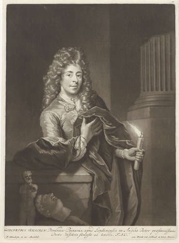 Portret van Godfried Schalcken by Pieter Schenk (I)
