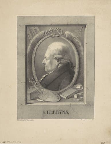 Portret van Willem Herreyns by Jan Baptist Tetar van Elven