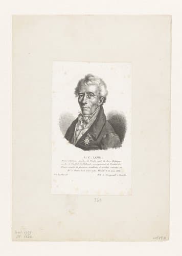 Portret van Andries Lens by Guillaume Philidor Van den Burggraaff