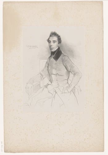 Portret van de lithograaf Alphonse-Léon Noël by Achille Devéria