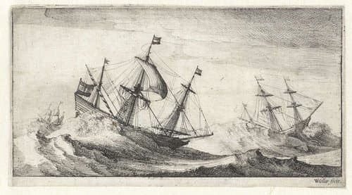 Zeegezichten by Wenceslaus Hollar