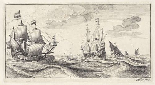 Zeegezichten by Wenceslaus Hollar